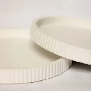 Alaric grand plateau décoratif vaguelettes